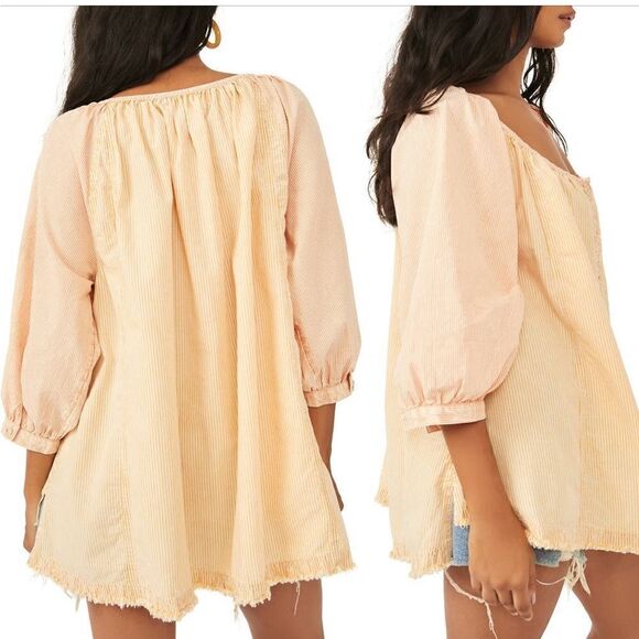 FREE PEOPLE Oxford Swing Cotton Tunic Top Size S - Picture 2 of 6